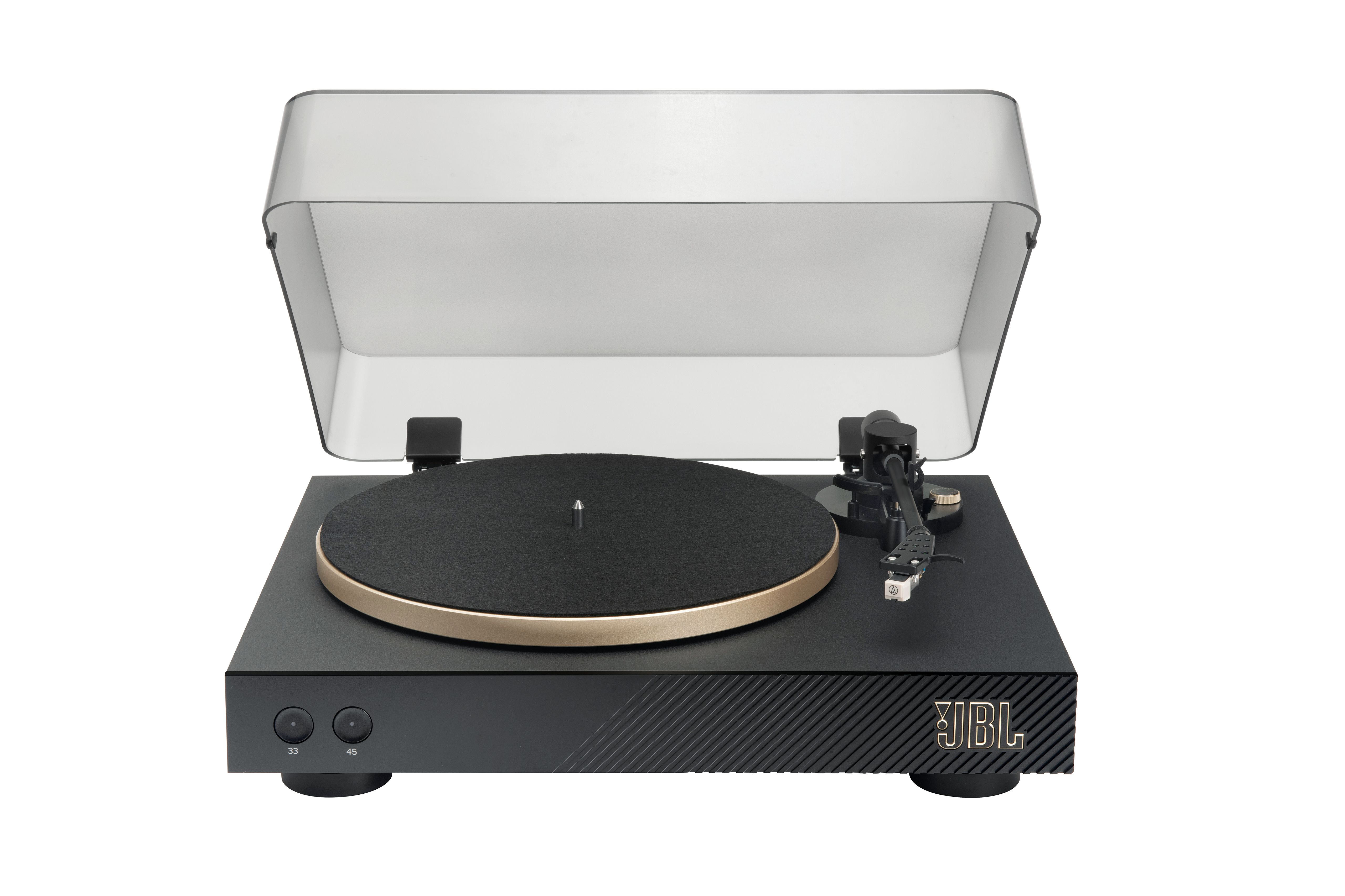 JBL Spinner BT Audio-Plattenspieler mit Riemenantrieb (Schwarz/Gold) JBLSPINNERBTGLDE
