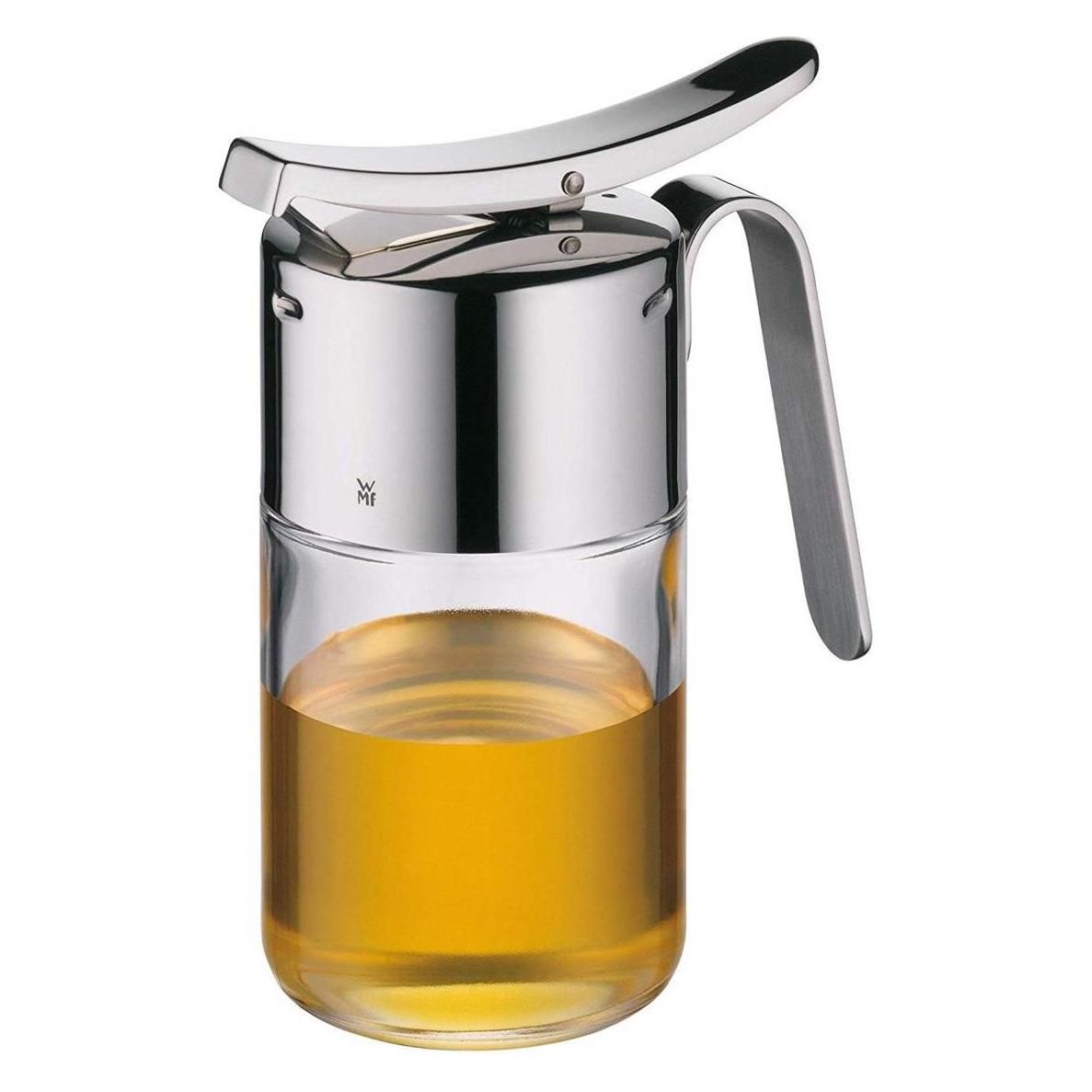 WMF Sirupspender Honigspender 240ml Glasbehälter Barista Edelstahl poliert (0.24 l) (636646040)