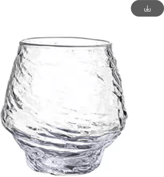 Inspire Picks Japanese Hazy Air Whiskey Tumbler Snowflake Hammered Glass For Whisky XO Brandy And Wine 1 X Flat Glass 420ml