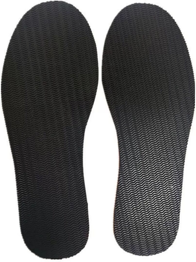 INF Schwarze Gummi-Vollsohlen-Reparatur-Patches, 2 Paare – Anti-Rutsch Wellenprofil, dünne Vollflächenreparatur 29.5cm x 11cm