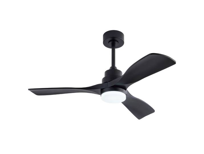 Ventilateur de plafond silencieux en ABS et fer noir 107 cm