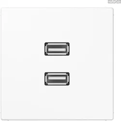 Jung MALS1153WW Einsatz 2xUSB alpinweiß