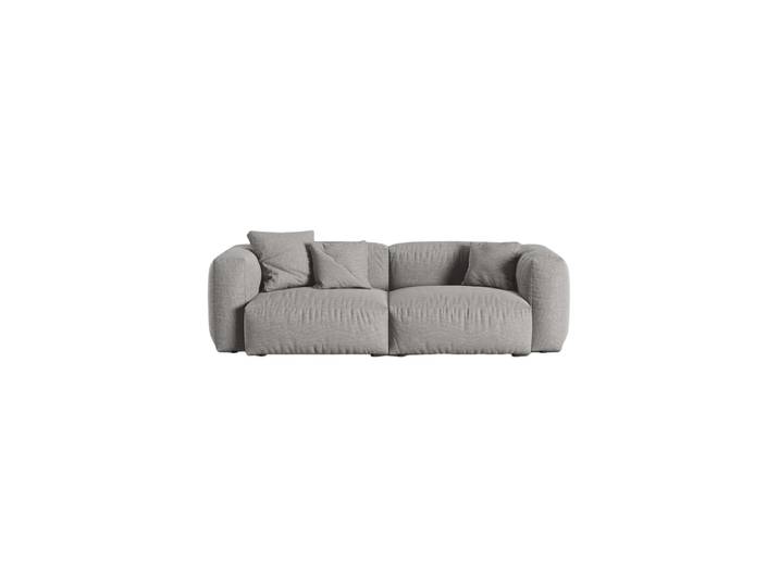 Modulares 3-Sitzer Design Sofa „Martina“ Strukturstoff Hellgrau Micadoni