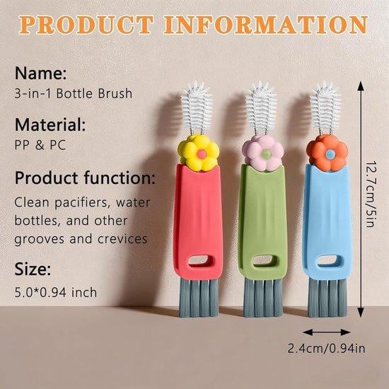 Multifunctionele pastry brush voor koken en bakken, zwart en meerkleurig, vaatwasserbestendig