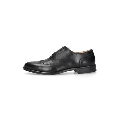 Schnürschuh HENRY STEVENS "Wes FBO", Herren, Gr. 40, schwarz, Kalbsleder, Schuhe Schnürschuh