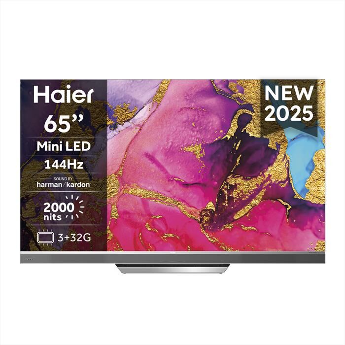 HAIER Smart Tv Mini Led Uhd 4k 65" H65m95eux 144hz-nero