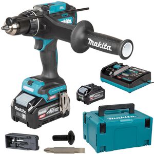Makita Akku-Schlagbohrschrauber HP003GU201, XGT, 40 V / 4,0 Ah, mit 2 Akkus, Ladegerät und Koffer