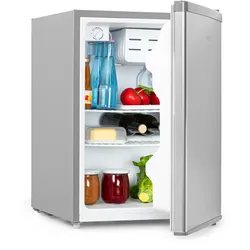 Cool Kid Mini-Kühlschrank mit 4-L-Gefrierfach 66 Liter 41dB Silbergrau