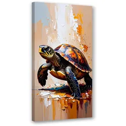 LEINWANDBILD Schildkröte Meer Ozean Natur 50x100cm