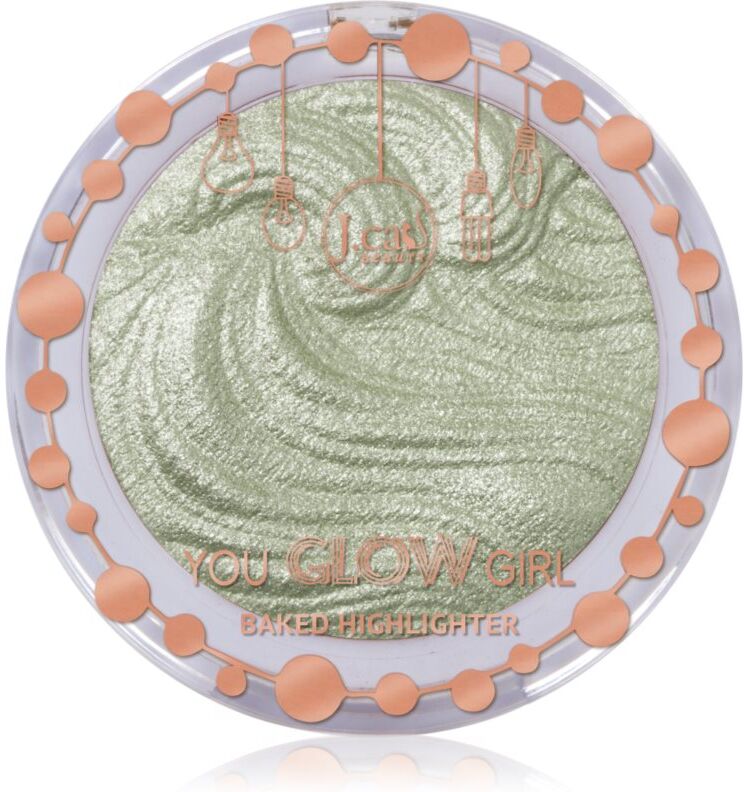 J.Cat Beauty You Glow Girl baked highlighter shade 108 Mermaid Skin 8.5 g