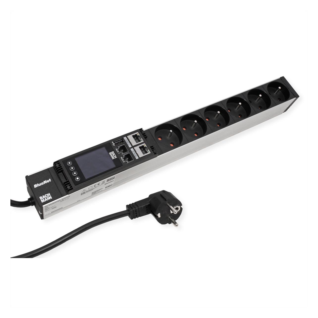 Bachmann BN ESSENTIAL Metered 19" 6xUTE (6x, CEE 7/5, CEE 7/7, 2 m) (BM0024205)