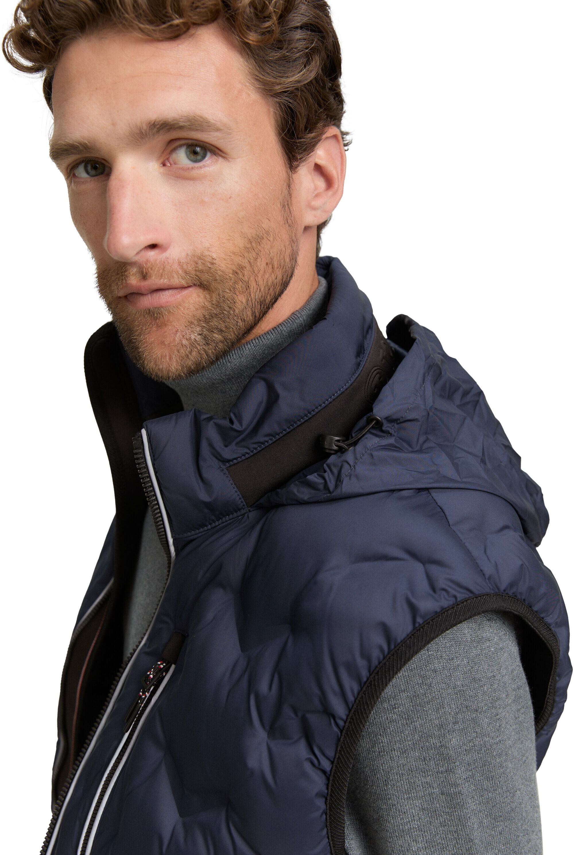 Steppweste TOM TAILOR, Herren, Gr. S, blau (sky captain blau), Obermaterial: 100% Polyester. Futter: 100% Polyester, Strukturmuster, regular fit taillenbedeckt, Westen Steppweste, mit Reissverschluss Taschen sky captain blau S