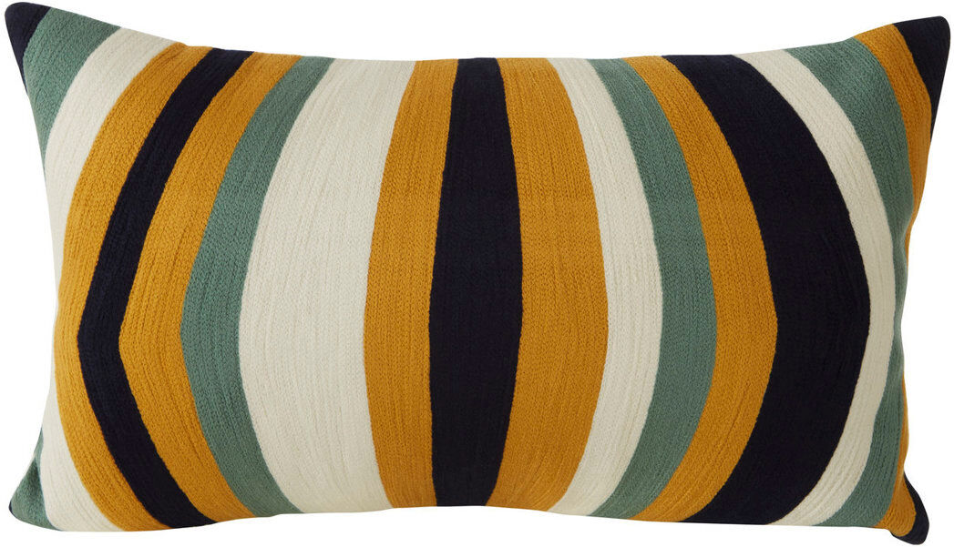Mercury Cange Striped Rectangular Throw Cushion 30cm H X 45cm W X 5cm D