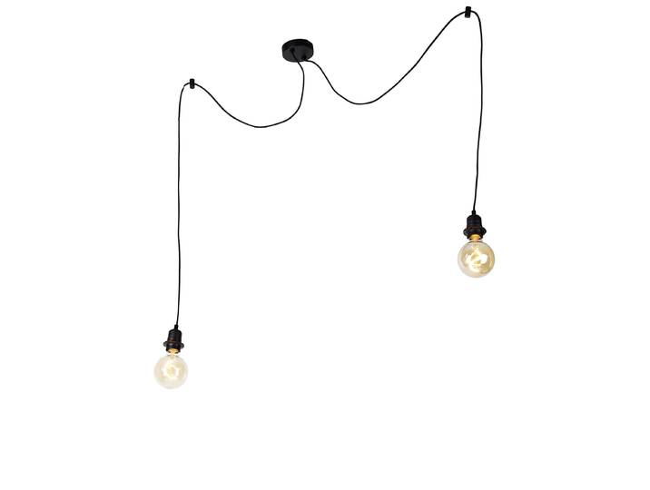 Suspension noire 2 lumières - Cava