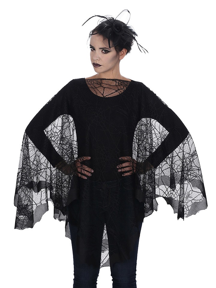 CHAKS Kostümponcho "Spider Web" in Schwarz - onesize