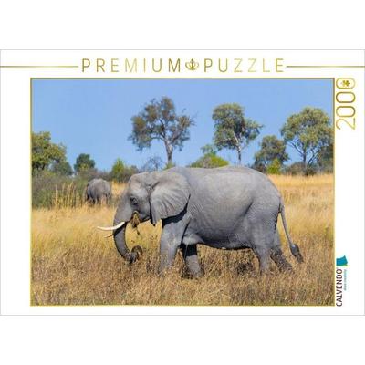 CALVENDO Puzzle Afrikanischer Elefant, Okavango Delta, Botswana. | 2000 Teile Lege-Größe 90x67cm Foto-Puzzle für glückliche Stunden