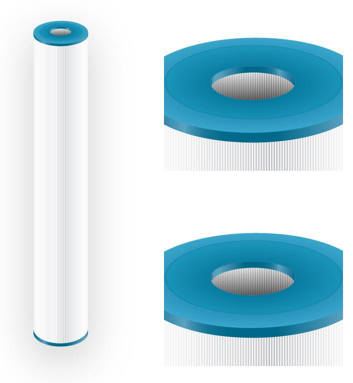 W'eau Whirlpool-filter type 69 vervangingsfilter SC769 C-5351 Reemay 77 x 14 cm