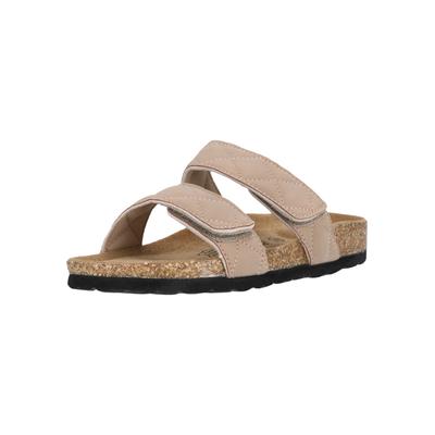 Sandale CRUZ "Liland", Damen, Gr. 36, Lederimitat, braun (hellbraun), Lederimitat, Rindsleder, Schuhe Schlappen Pantolette, mit praktischem Klettverschluss