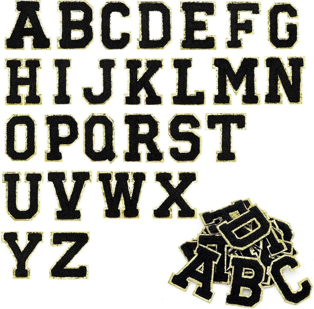 Wall Zelfklevende Letters A-Z - 26 Stuks Textielstickers voor Creatieve Projecten en Decoratie