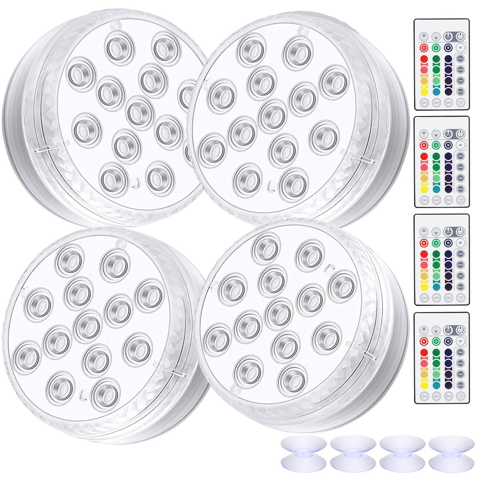 Selius RGB LED onderwaterlicht 4-pack met afstandsbediening voor tuin en accentverlichting