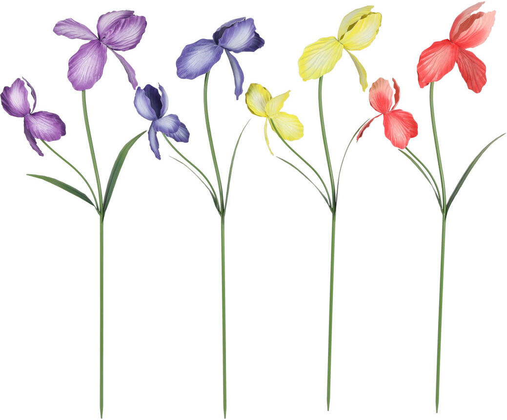 Flamingo Oldenburger Flamingo Gartenstecker Iris Metall 27 x 96 cm mehrfarbig
