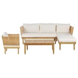 LOUNGE-SET 4-Sitzer hellbraun Cremona