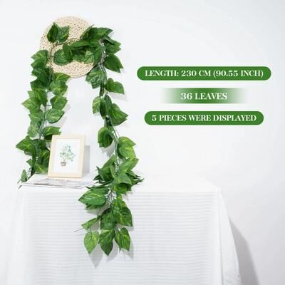 Uplift Treasures Artificial Ivy Leaf Hanging Vine Garland Decor 36leaves a