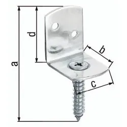 GAH Alberts Flechtzaunhalter 83 x 32 x 30 x 38 mm TZN L-Form - 213459