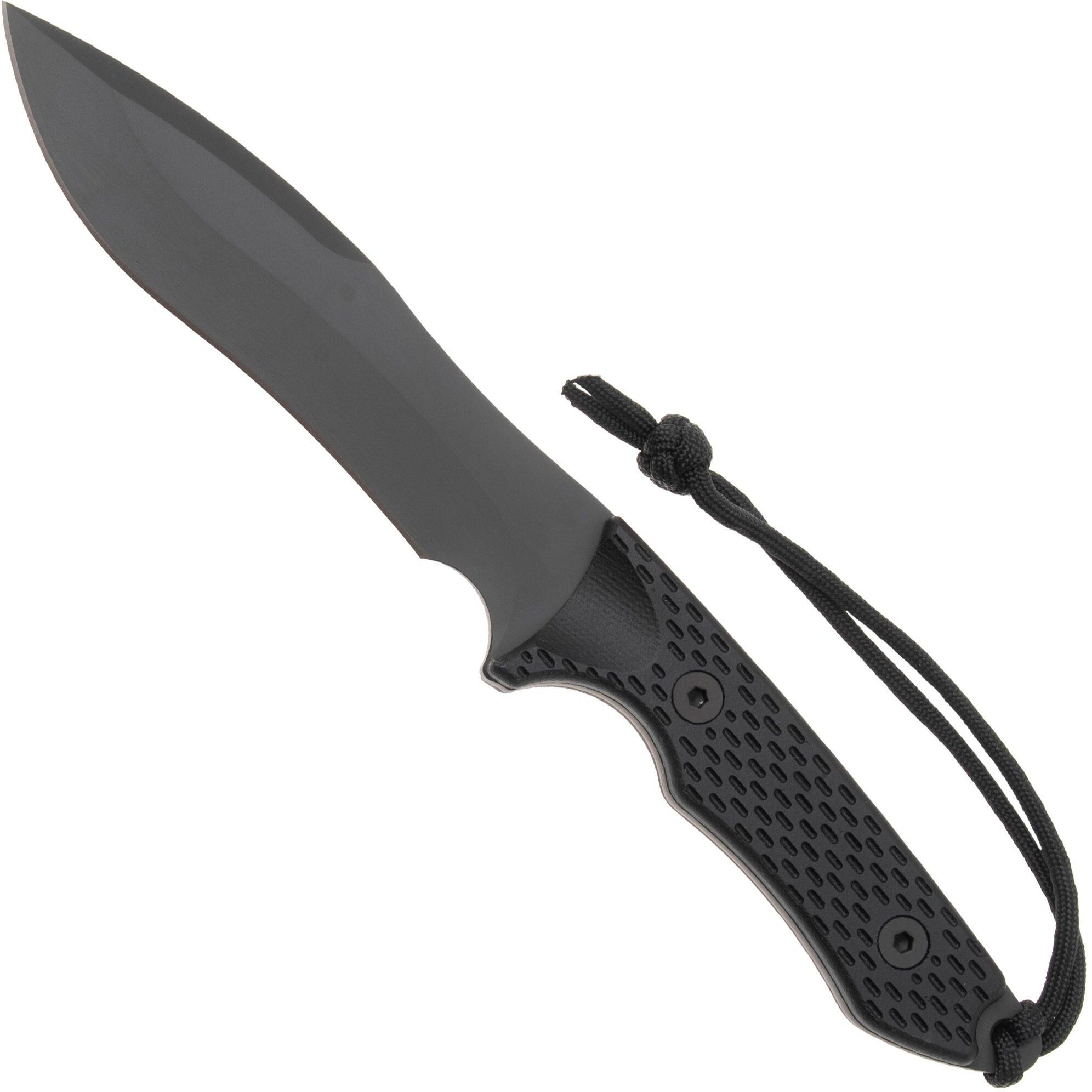 Spartan Blades Ronin Shinto SB47BKBKKYBK Black, Black Micarta, coltello da sopravvivenza, fodero in kydex