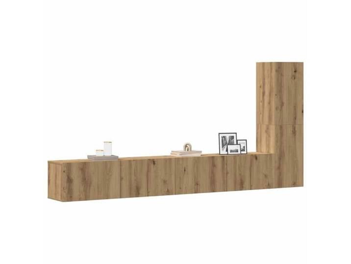 Ensemble de meuble TV mural 3 pcs chêne artisanal meuble tv meuble multimédia console tv meuble hifi centre de 3329198