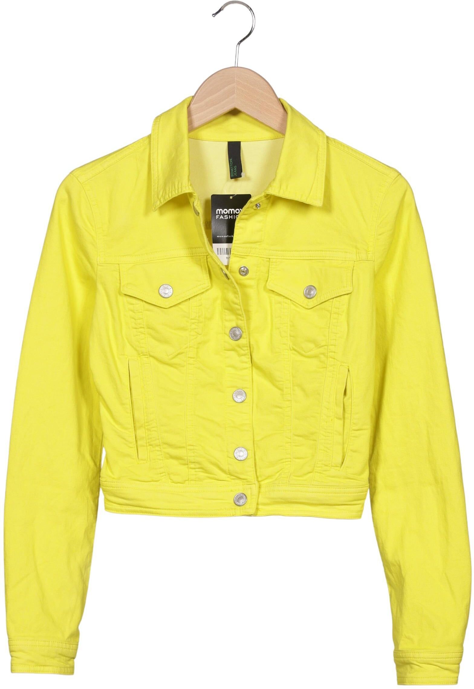 United Colors OF Benetton Damen Jacke, Neon, Gr. XS, Synthetik / Elasthan / Baumwolle - Second Hand