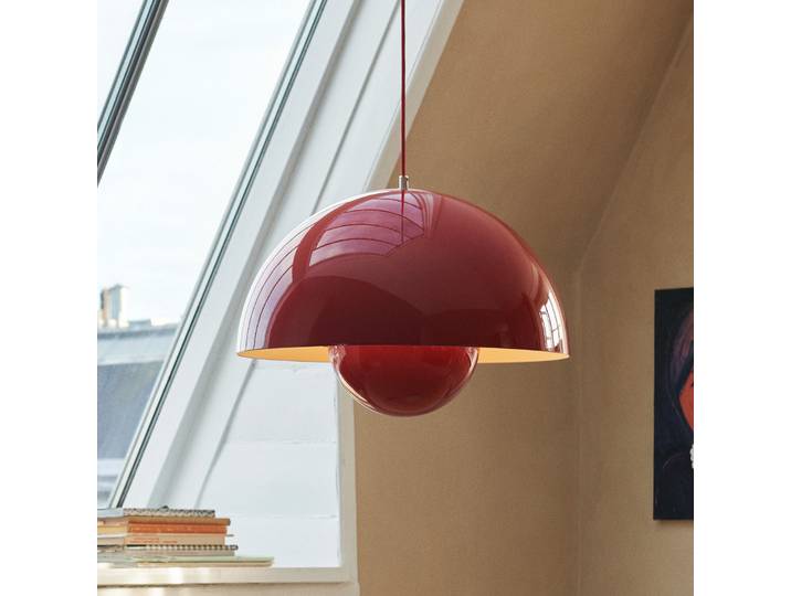 Suspension Flowerpot VP2 rouge vermillon - &Tradition - Salon / séjour - Design - Métal