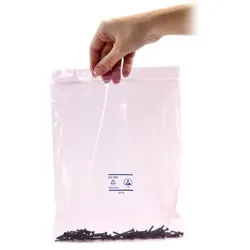 Safeguard, Verpackungsmaterial, ESD-Beutel, rosa, ableitend, Zip-Verschluss, 50 μm, 203 x 305 mm, 100 Stück (100 Stk.)
