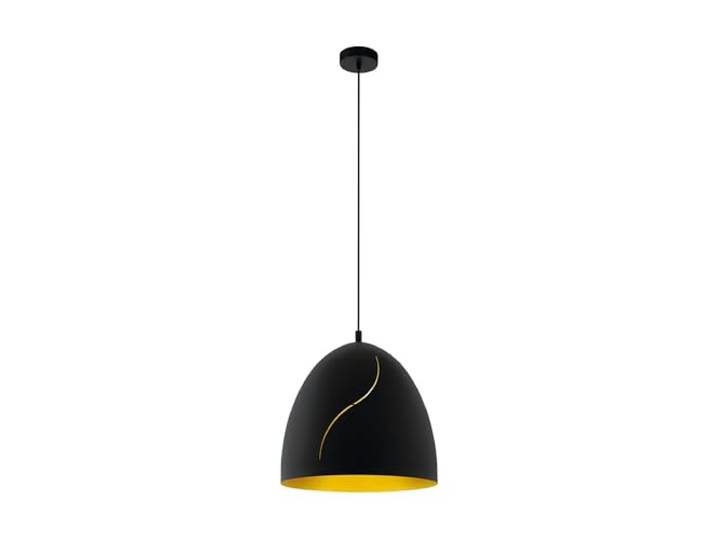 Eglo Suspension Hunningham\, lampe suspendue industrielle vintage 1 flamme suspension en acier noir et or\, lampe de salle à manger\, lampe de salon suspendue avec douille E27\, Ø 40\,5 cm