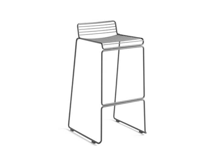HAY Hee High Barstuhl 75 cm Asphalt grey