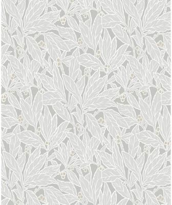 Seabrook Designs Leaf and Berry Nonwoven Unpasted Wallpaper