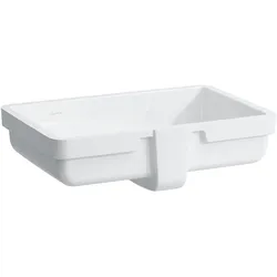 LAUFEN Living City Einbauwaschtisch von unten, mit Überlauf, Unterseite glasiert (für verbesserte Hygiene) (für verbesserte Hygiene), 490x310mm, weiß, H8124310001551