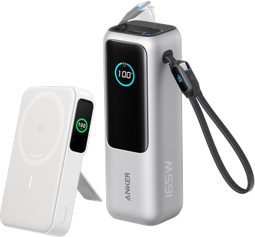 Bundle kit: Anker MagGo Power Bank (10K) and Anker Laptop Power Bank (25K, 165W, Built-In and Retractable Cables)