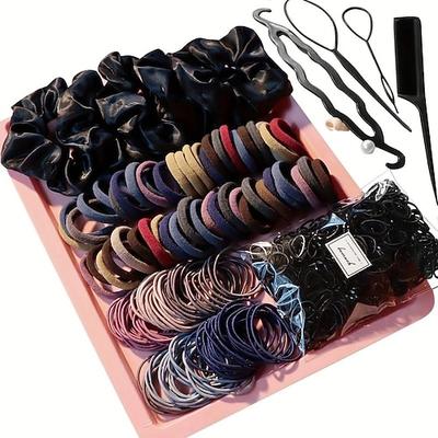 Dickdarm Haar-Accessoires-Set - vielseitige Haargummis, einfache Haarseile und Haarkreis-Kombinationen für stylische Frisuren - perfekt für jeden Haartyp und Anlass