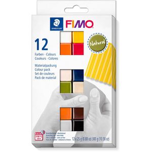 Staedtler Modelliermasse 8023 C12-4, FIMO soft, ofenhärtend, Natural, 12 Blöcke a 25g, 300g