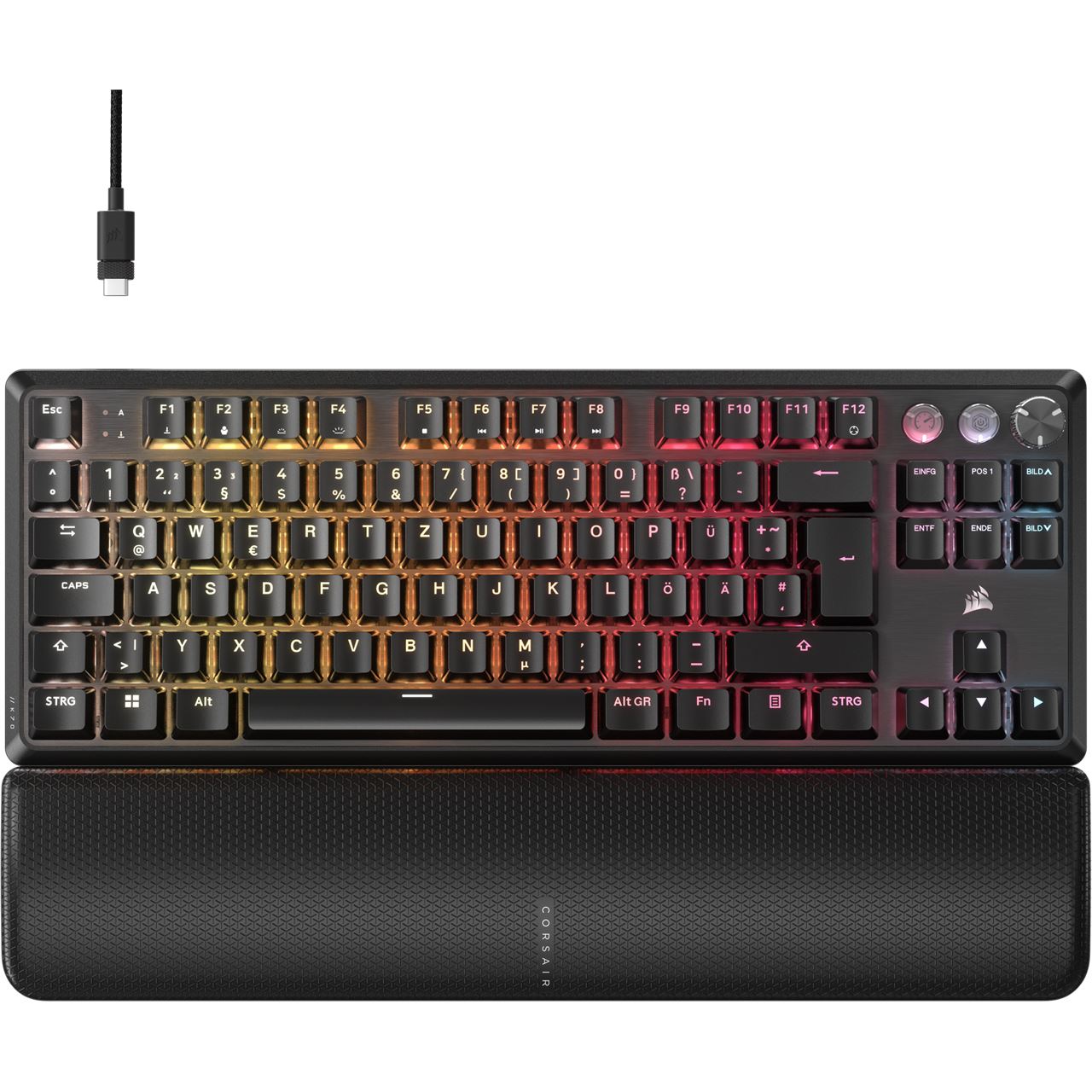 Corsair Gaming K70 PRO TKL Corsair MGX USB Deutsch schwarz (kabelgebunden)
