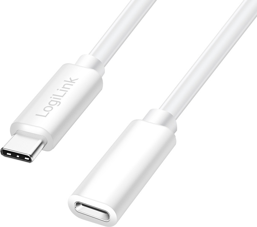 LogiLink CU0221 USB 2.0 verlengkabel, wit, 2,0 meter