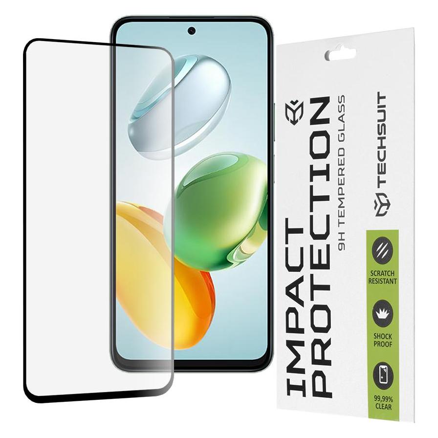 Techsuit - 111D Full Cover / Full Glue Glass - Honor 200 Smart / X7c - Black (Honor X7c) (56361486)