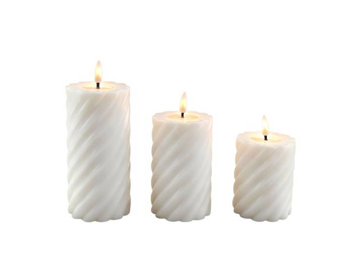 Relaxdays Lot 3 bougies LED