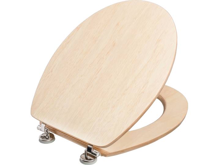 WC-Sitz CORNAT Ligna WC Sitz Dekor Kiefer , beige (natur), B:38cm L:43cm, Holzwerkstoff, WC-Sitze, WC-Sitz
