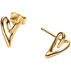 Pandora 264393C00 Damen-Ohrringe Ohrstecker Herz Goldfarben