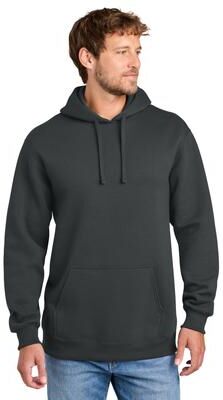 Port & Company PC107H Foundation Fleece Pullover Hooded Sweatshirt in Coal Grey size Medium   Cotton Polyester