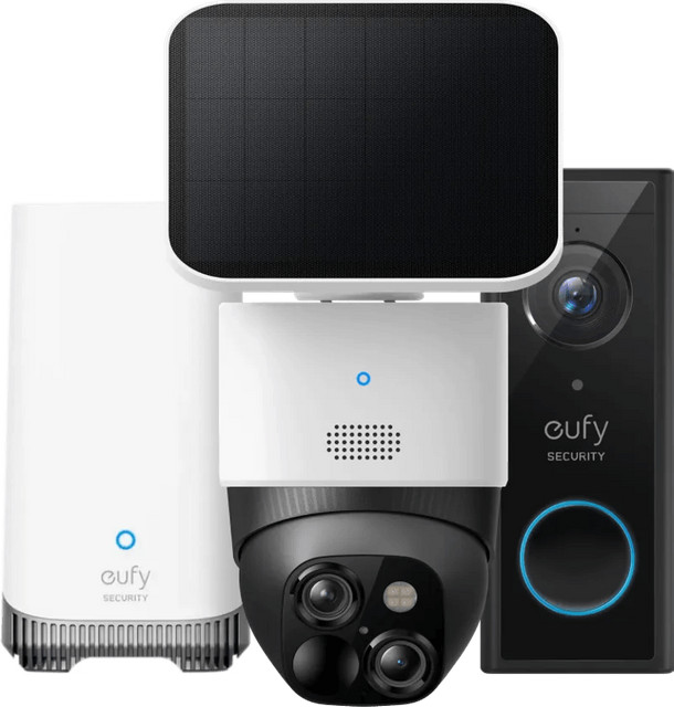 Anker eufyCam Solocam S340 met Video Doorbell E340 en HomeBase 3