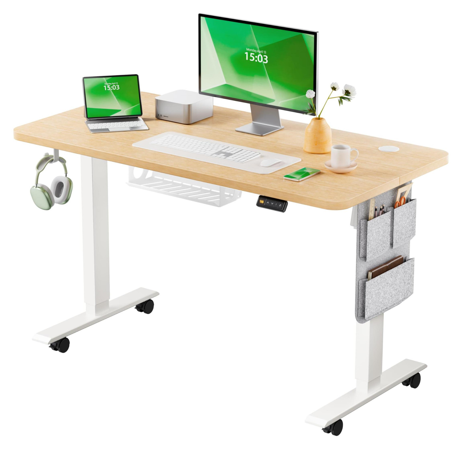 Selius Elektrisch In Hoogte Verstelbaar Bureau met Werkblad van 120 x 60 cm en Hoogtebereik van 72-120 cm