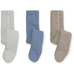 Tchibo - 3 Kinder-Frottee-Strumpfhosen - Jungen - Gr. 134/140 - blau
